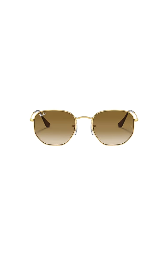 Hexagonal Sunglasses - Arista with Brown Gradient Grey