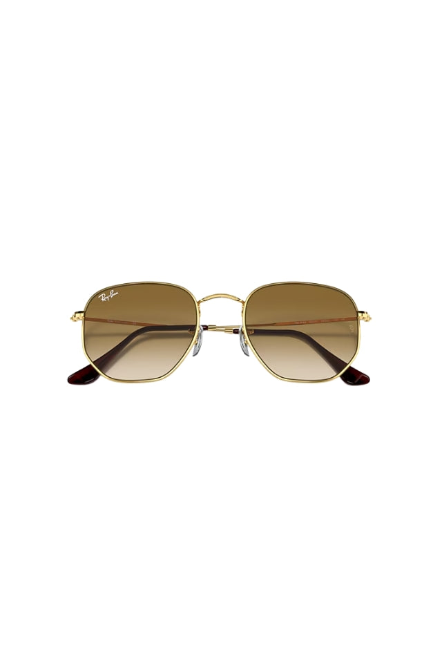 Hexagonal Sunglasses - Arista with Brown Gradient Grey
