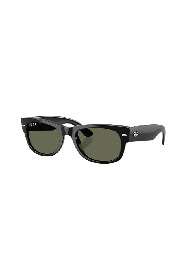 Mega Wayfarer II Sunglasses - Black with Green