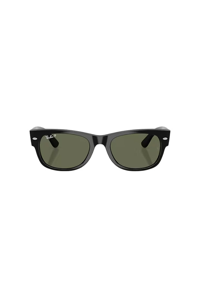 Mega Wayfarer II Sunglasses - Black with Green