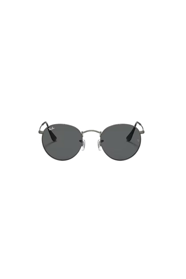 Round Metal Sunglasses - Matte Gunmetal with G-15 Green