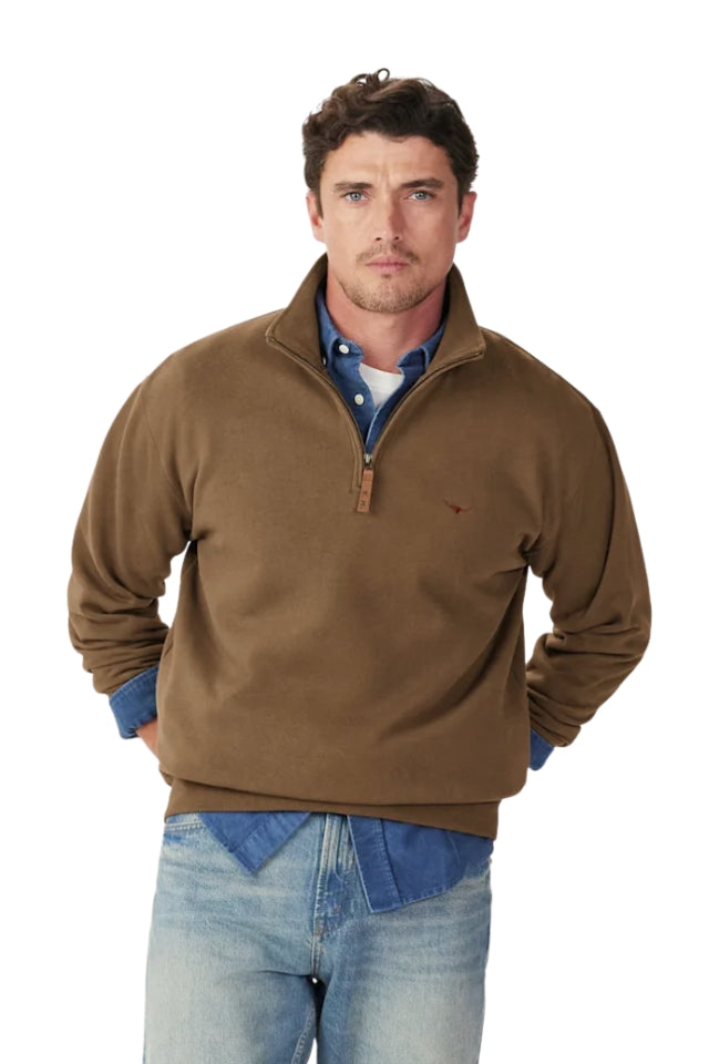 Mulyungarie 1/4 Zip Sweatshirt - Cigar