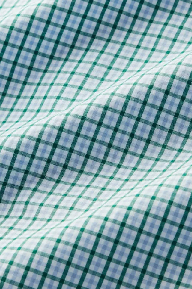 Quinn Poplin Check SS Shirt - Green