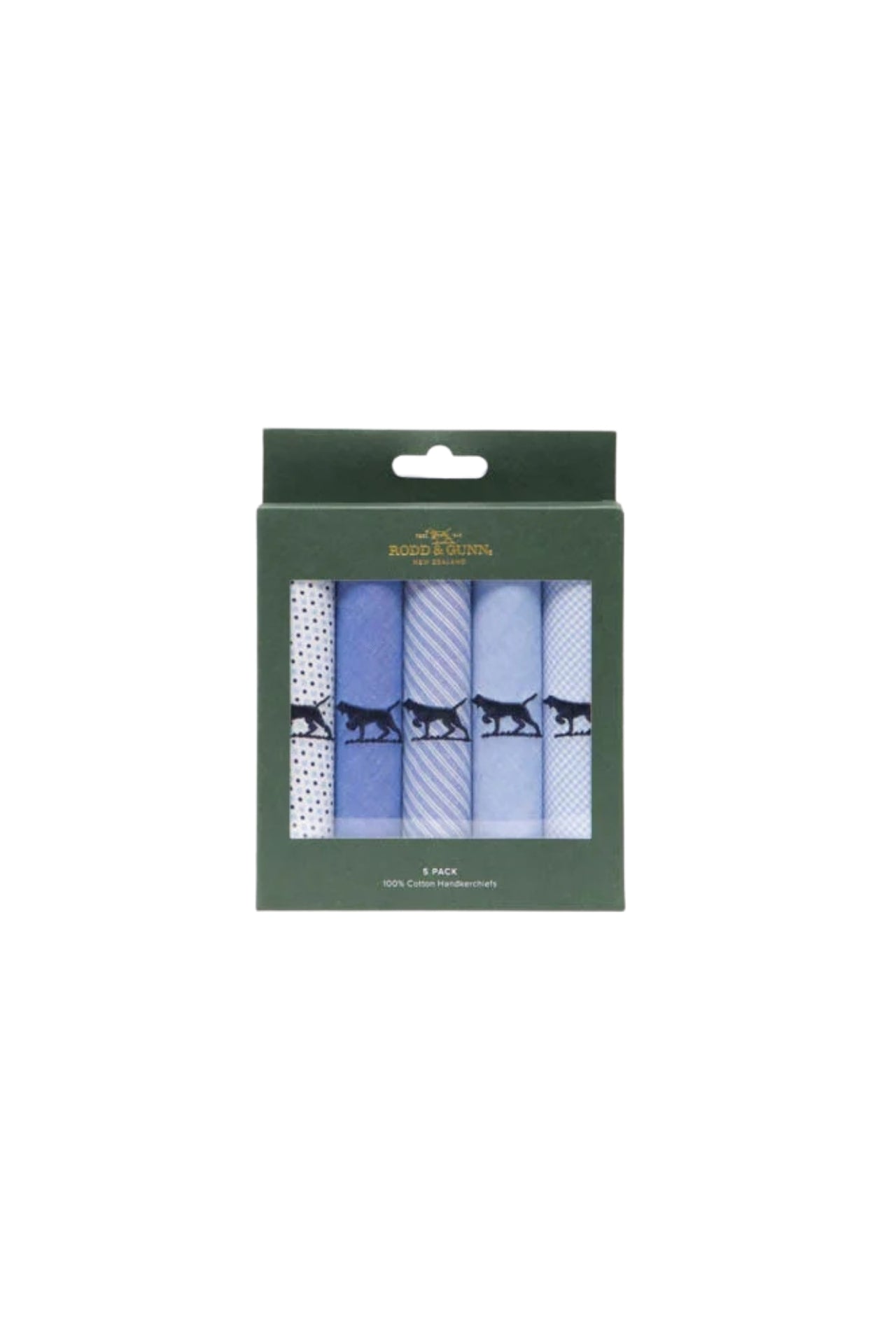 Gunner Handkerchief 5 Pk - Light Blue Multi