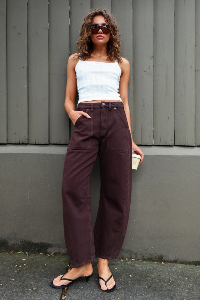 Arc Barrel Jean - Chocolate