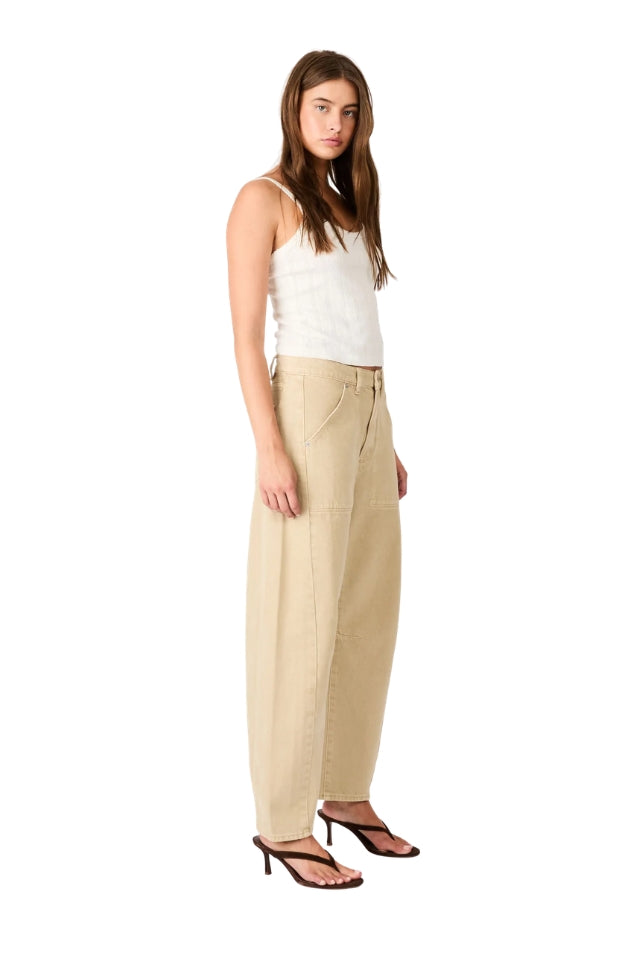 Arc Barrel Jean - Sand