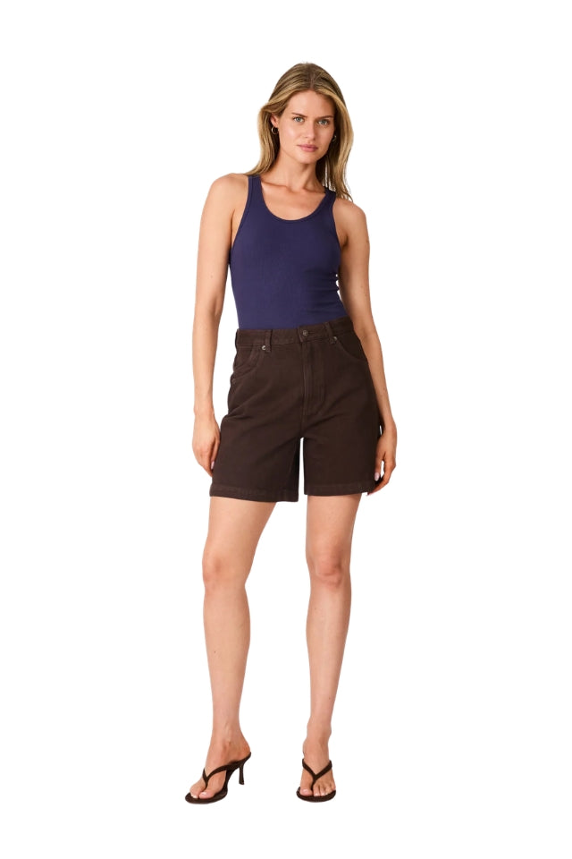 Super Mirage Denim Short - Chocolate