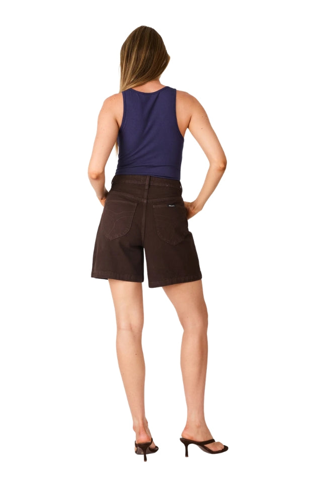 Super Mirage Denim Short - Chocolate
