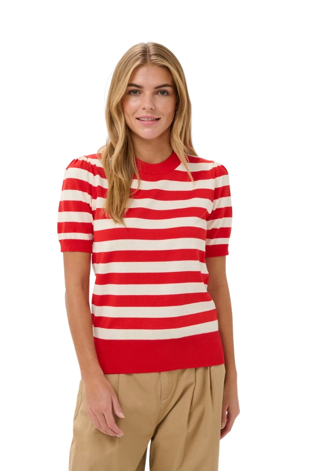 Mila SS Striped Pullover - Valiant Seedpearl