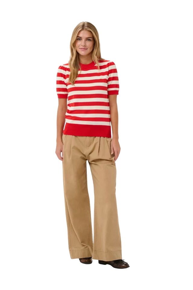 Mila SS Striped Pullover - Valiant Seedpearl