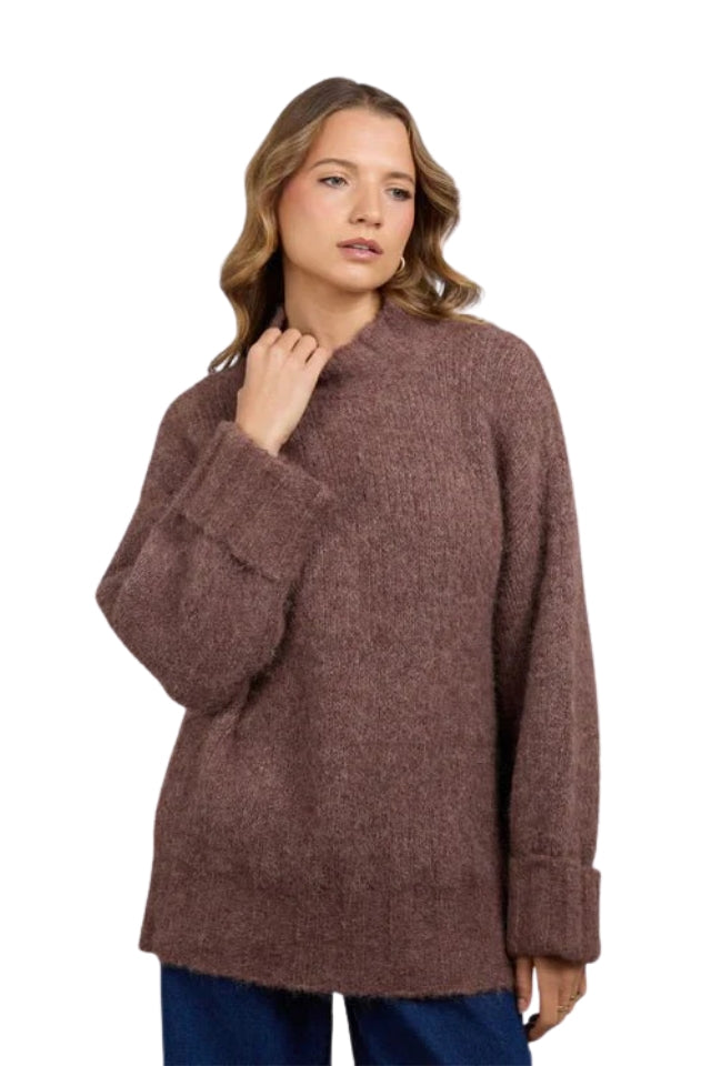 Mabel Knit Jumper - Chocolate