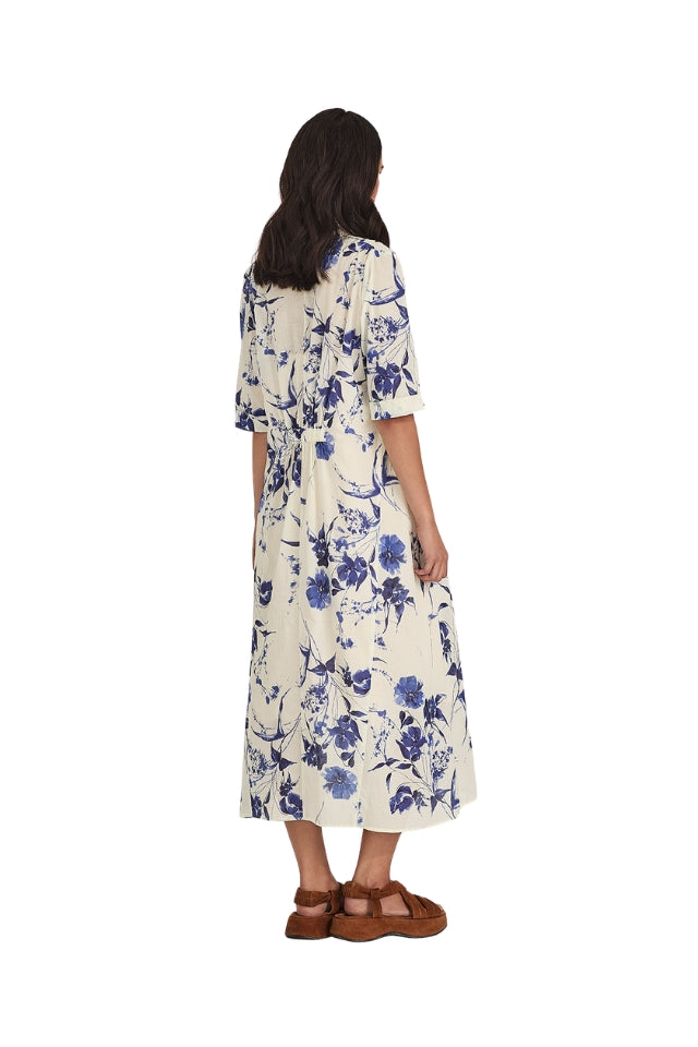 Courtney Dress - Lapis/Chalk