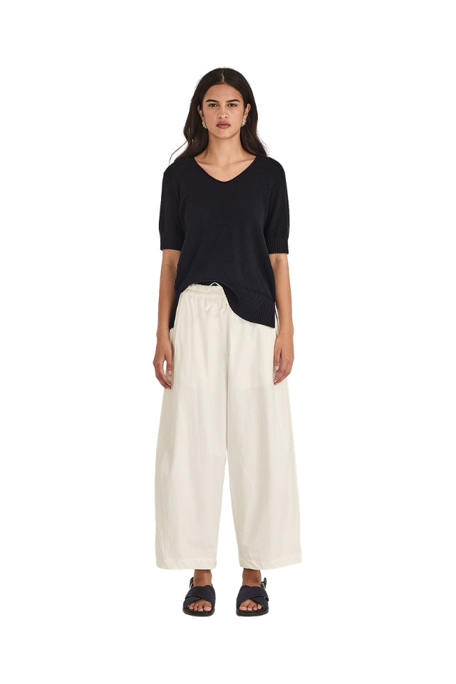 Harriet Barrel Pant - Ivory