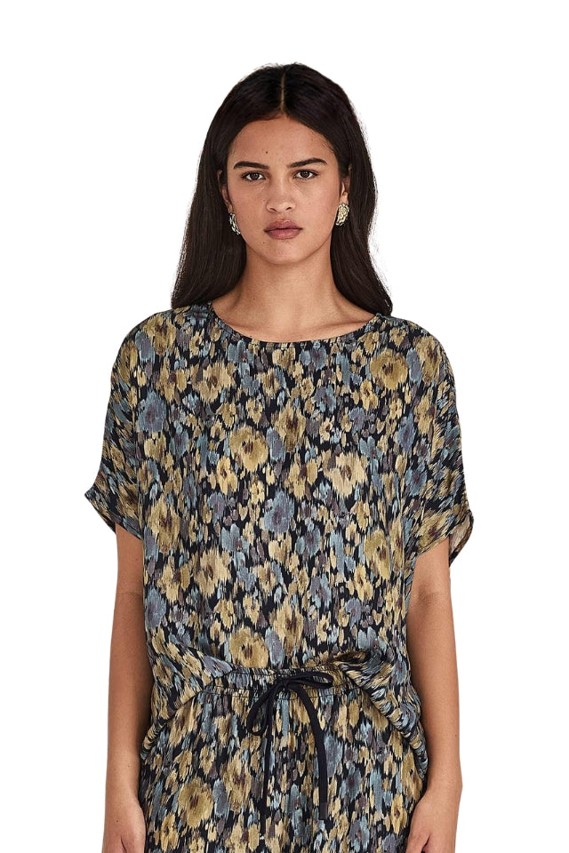 Lucinda Print Top - Chambray Floral