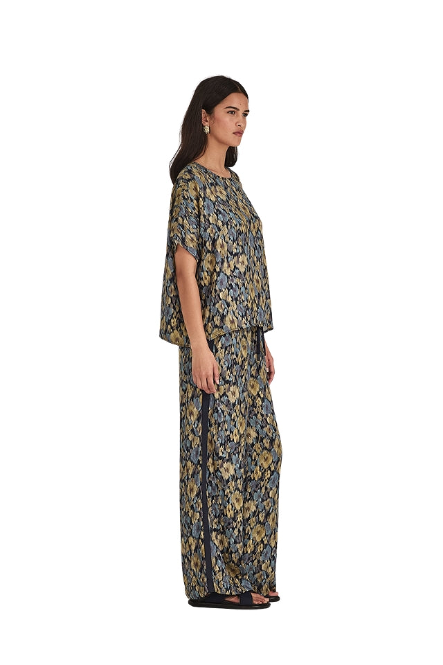 Lucinda Print Top - Chambray Floral