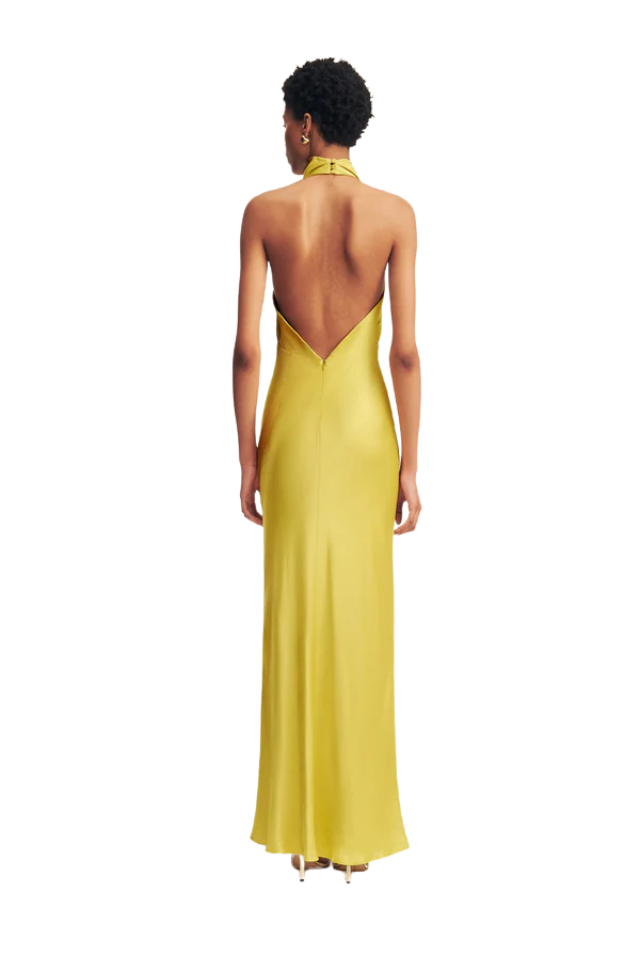 Sofia High Cowl Open Back Maxi Dress