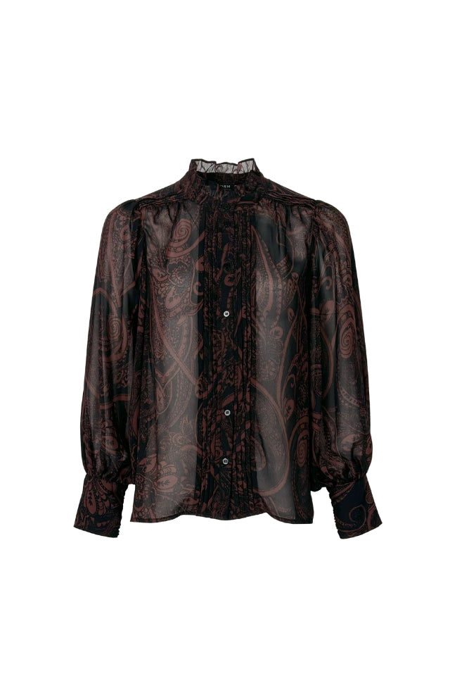 Chocolate Paisley Shirt - Chocolate