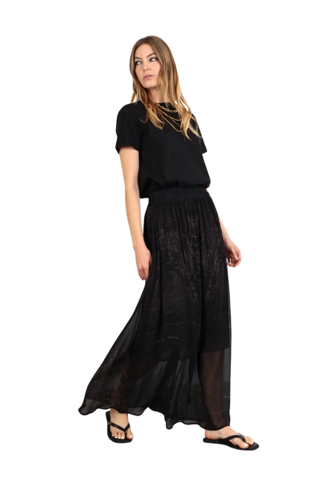 Hawk Print Maxi Skirt - Hawk Print