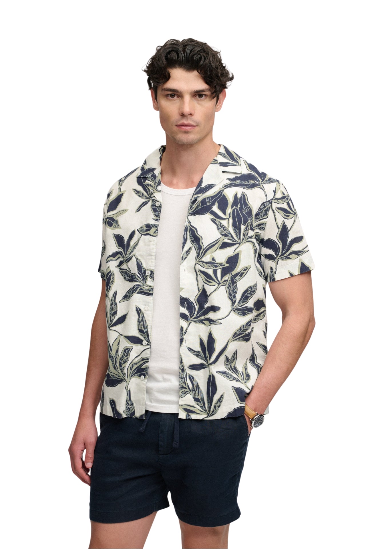 Cabana Poolside S/S Shirt - Banana Leaf Ecru