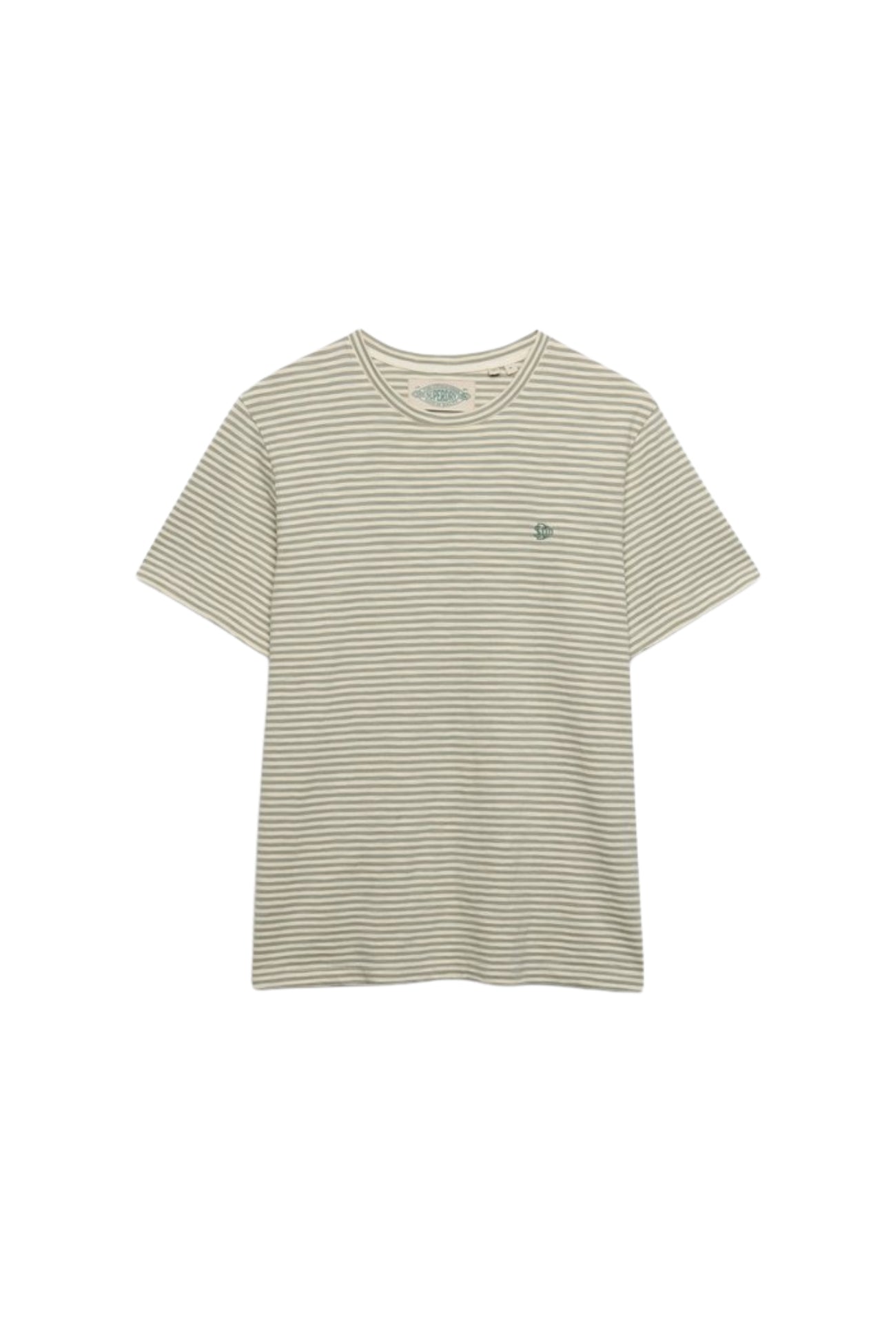 Classic Essential Stripe Tee - Silver Sage Chalk Stripe