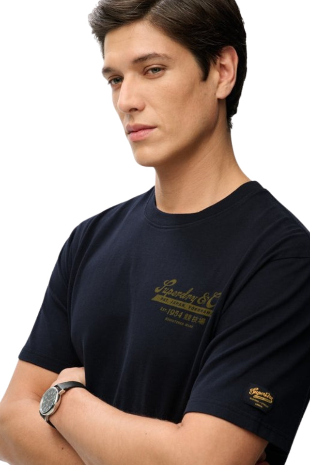 Heritage Biker Loose Tee - Carbon Black