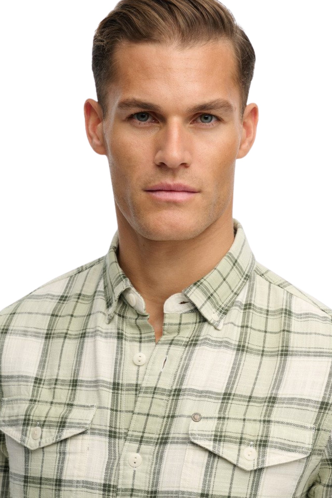 Merchant Lite Check Shirt - Cedar Check Sage