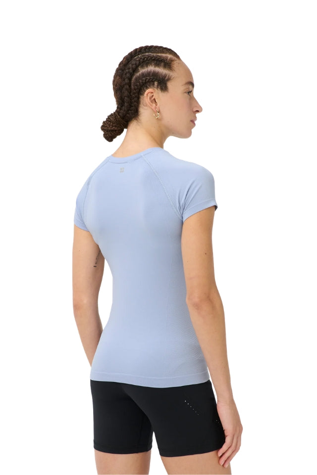 Athlete Seamless Workout T-Shirt - Laguna Blue