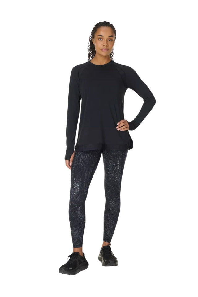 Breathe Easy Mesh Long Sleeve Top - Black
