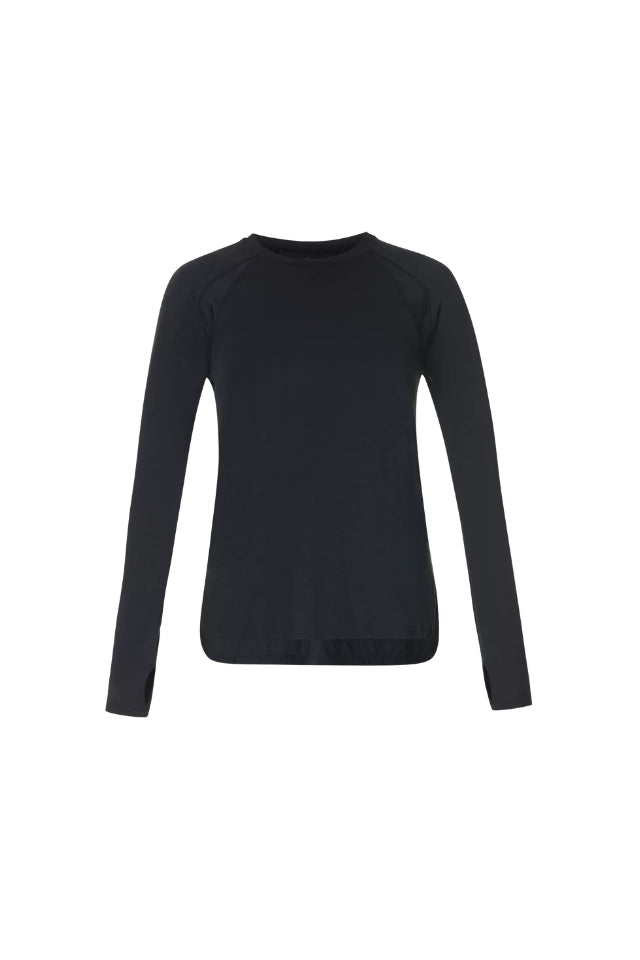 Breathe Easy Mesh Long Sleeve Top - Black