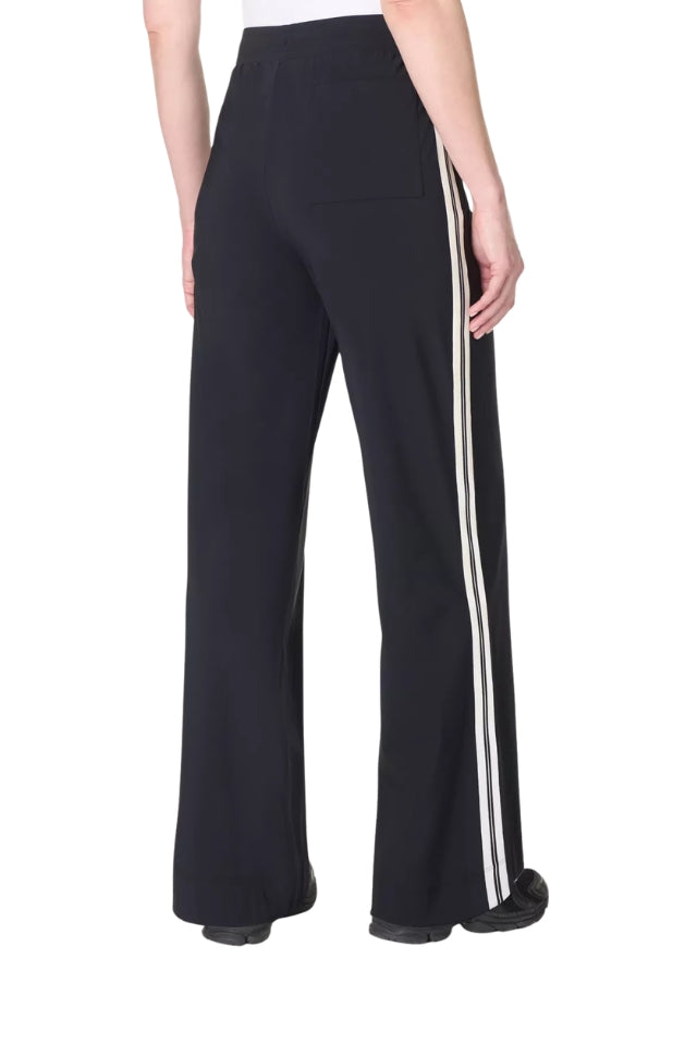 Explorer Side Stripe Wide Leg Trouser - Black