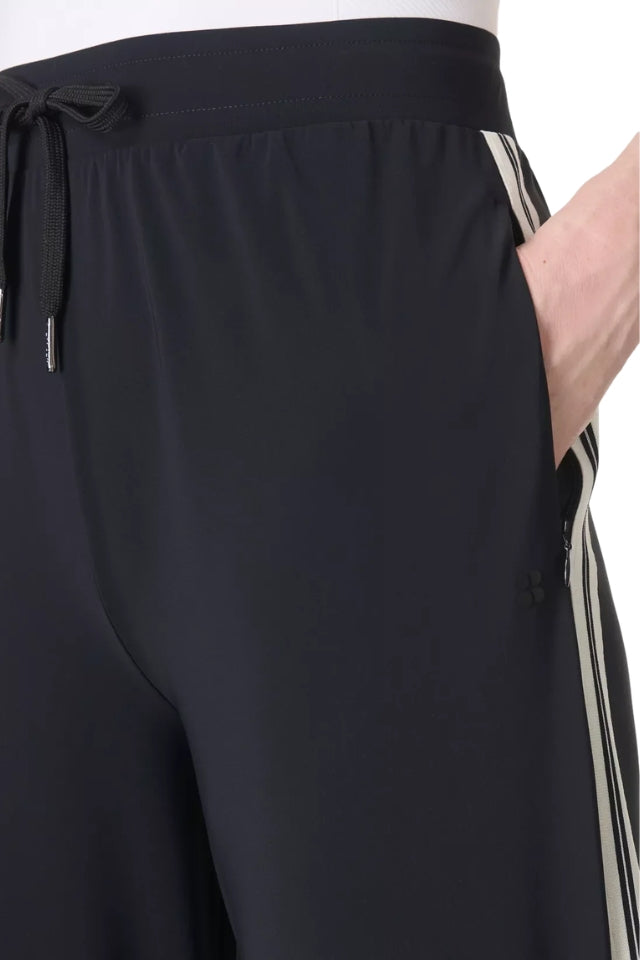 Explorer Side Stripe Wide Leg Trouser - Black