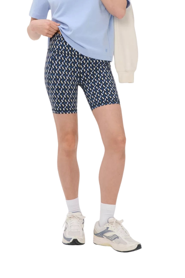 Power 6" Biker Shorts - Blue Link Geo