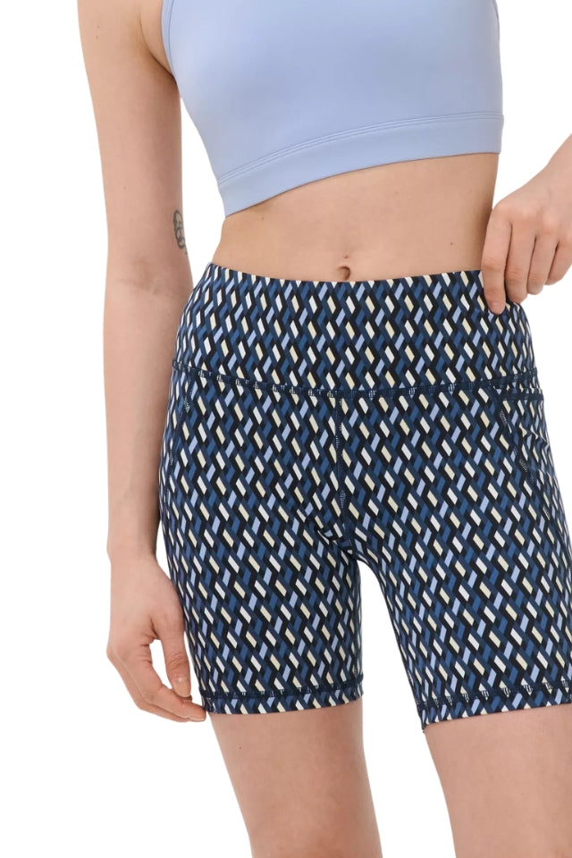 Power 6" Biker Shorts - Blue Link Geo