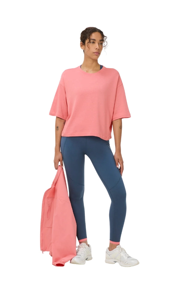 Power Colourblock Workout Legging 7/8 - Indiglow Blue / Melrose Pink