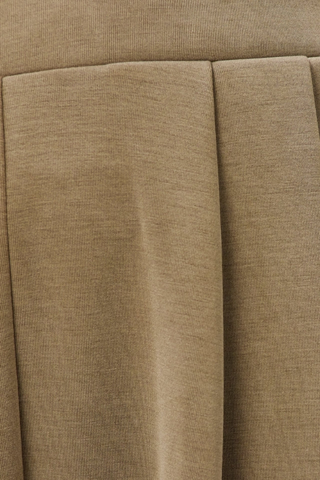 Sand Wash Wide Leg Trouser - Khaki Brown