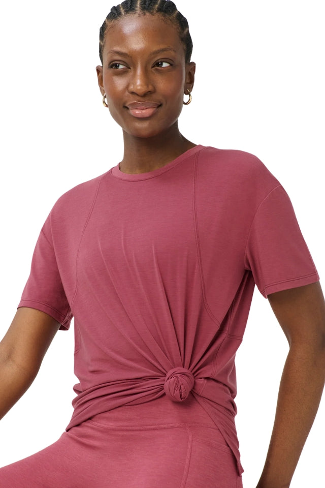 Soft Flow Studio Longline Tee - Sienna Pink