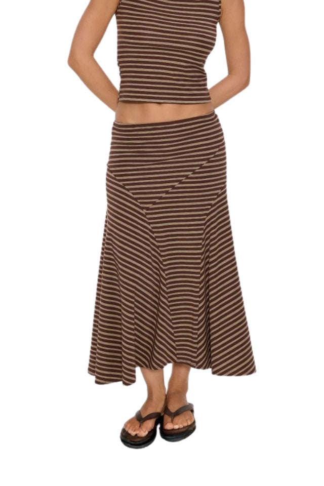 Best Of Luck Sienna Midi Skirt - Cocoa