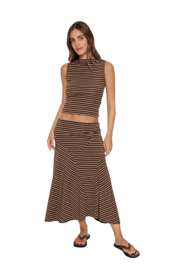 Best Of Luck Sienna Midi Skirt - Cocoa