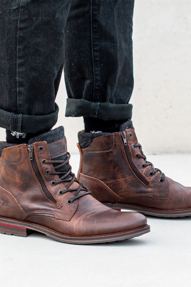 Woodland Lace Up Boots -Rust