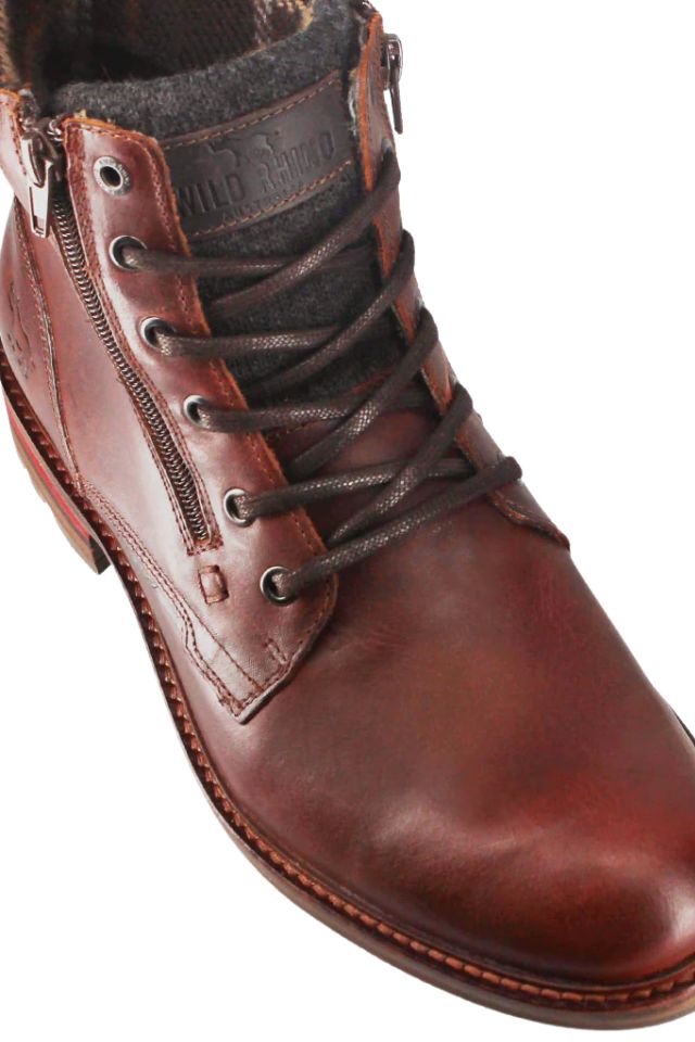 Woodland Lace Up Boots -Rust