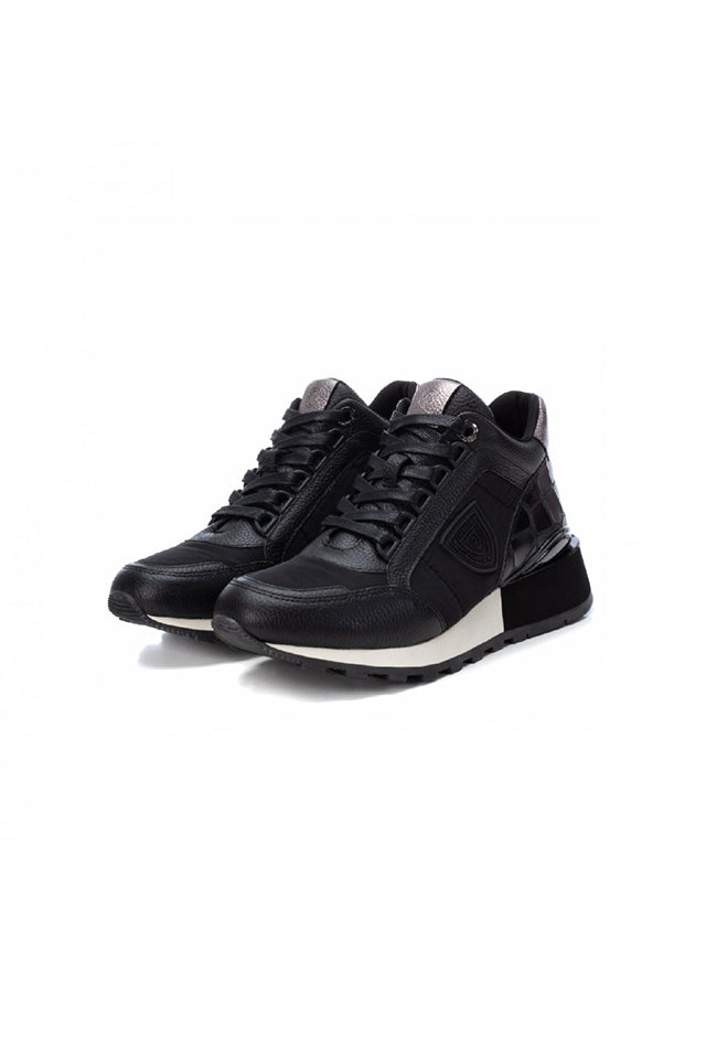 160144 Carmela Women's Leather Sneaker Black