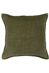 23664 Furtex Flaxmill Cushion w/ Feather Inner Winter Moss