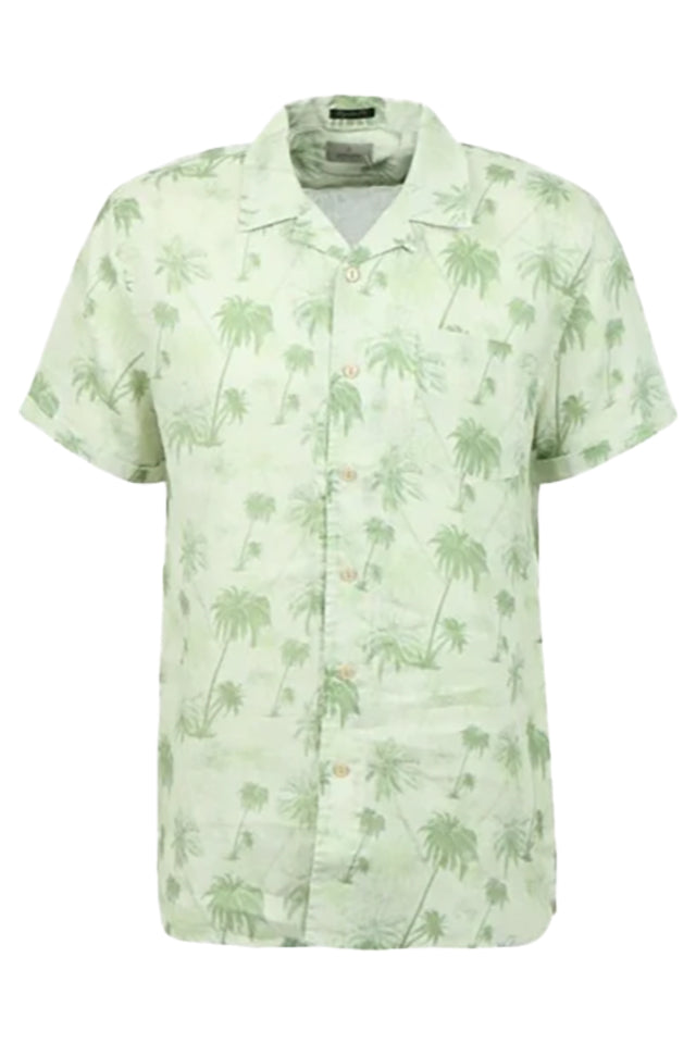 Dstrezzed 311308 Resort Shirt Aqua Palm Loden Green 