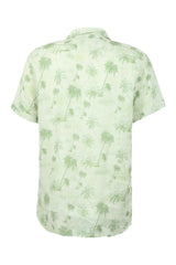 Dstrezzed 311308 Resort Shirt Aqua Palm Loden Green 