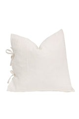 4377 Hawthorne Tully Tie Cushion Off White