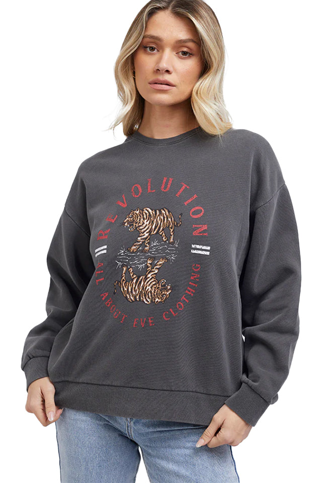 6416047 All about Eve Revolution Crew Sweatshirt Charcoal 