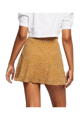 Women's Lola Mini Skirt In Mustard Floral colouring