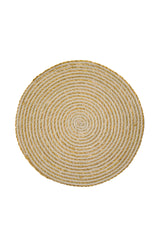AH120 Maytime Round Jute Placemat Antique White
