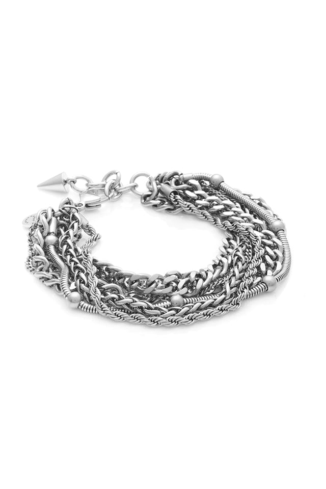 B203 Silk & Steel St Tropez Bracelet Silver