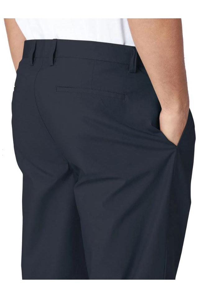 Ben Sherman Poplin Relaxed-Taper Pleat Trouser Marine
